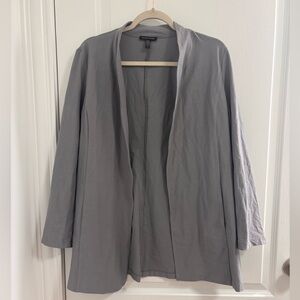 Eileen Fisher Women's Gray Open Front Blazer Size Small
